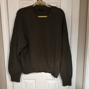 Quince Women's Crewneck Sweater in Olive
